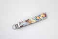 Blue Floral Keychain Wristlet
