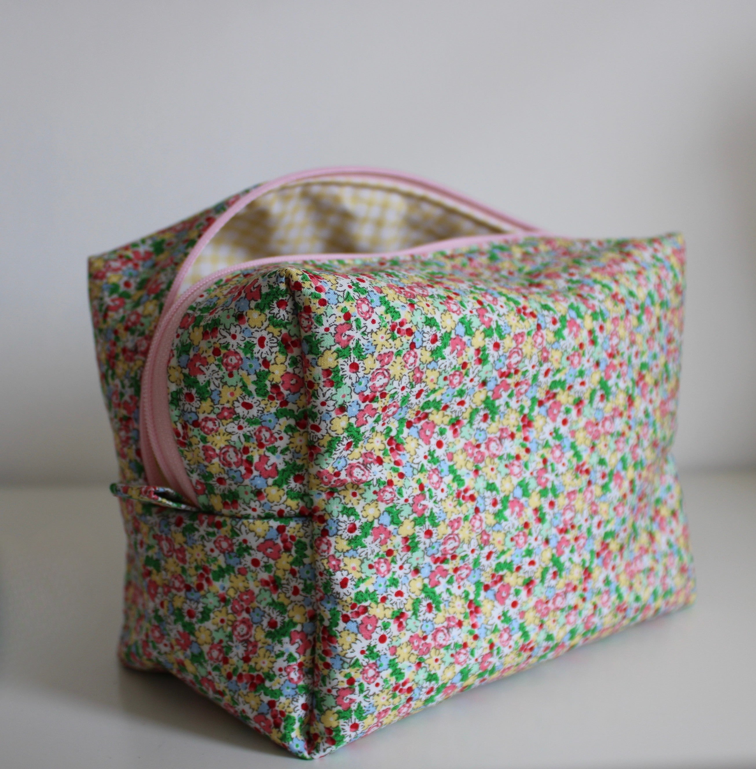 Multi Floral Pink Large Cosmetic Bag