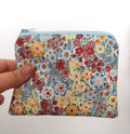 Blue Floral Coin Purse