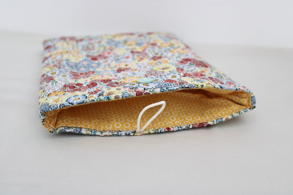 Blue Floral Book Sleeve