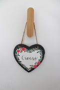 Croeso Hand Painted Heart Slate