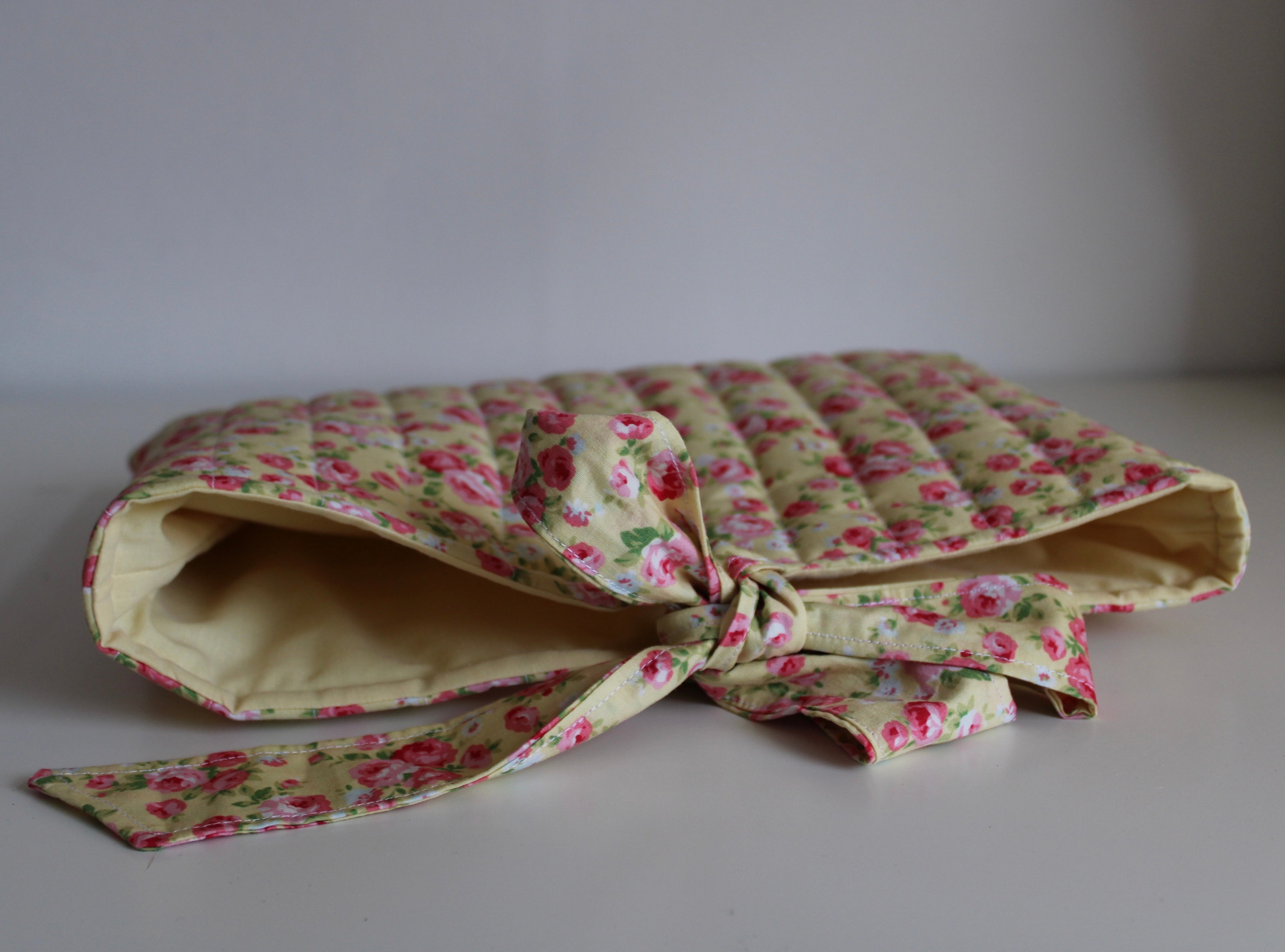 Yellow Floral Large Book Pouch