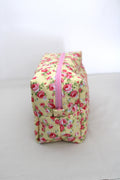 Yellow Floral Cosmetic Box Bag