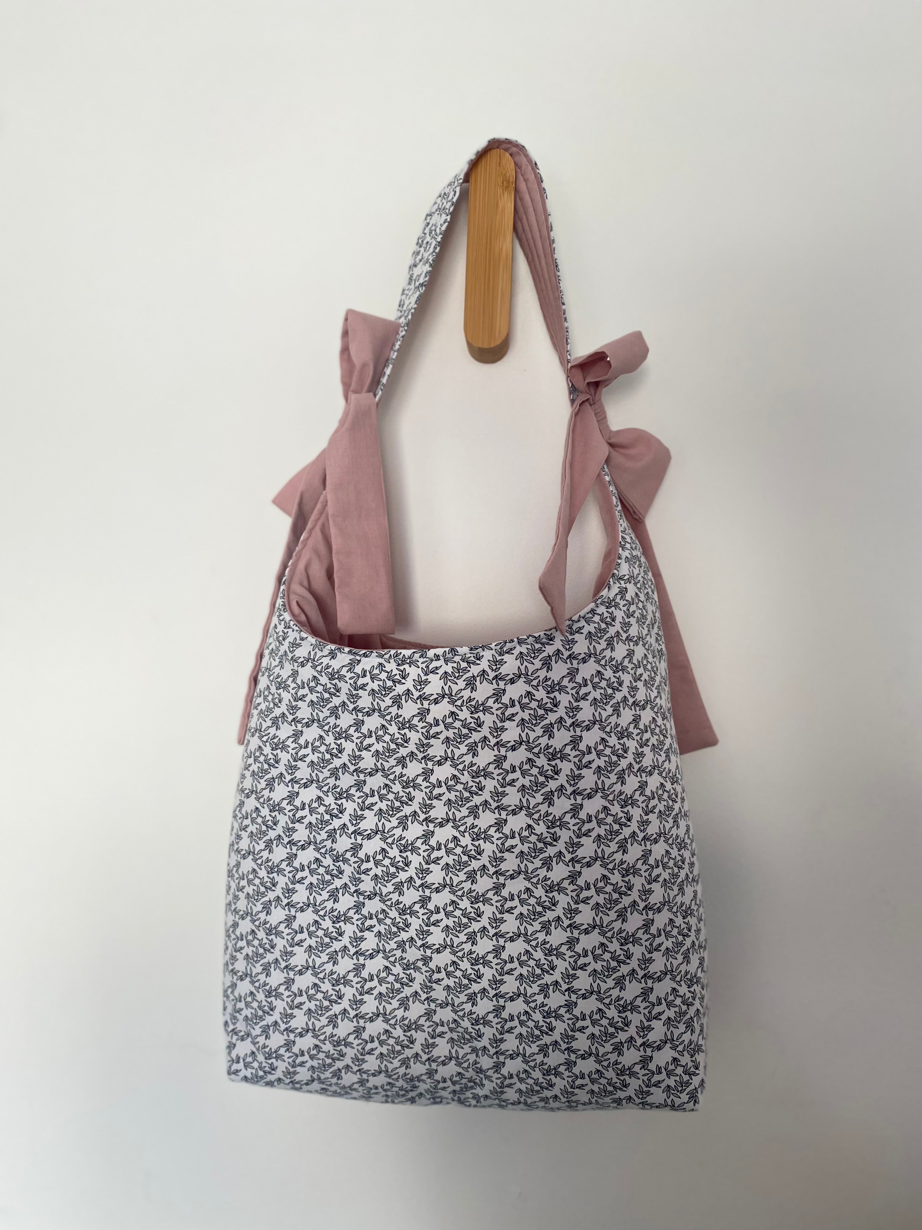 Monochrome Bow Tote Bag