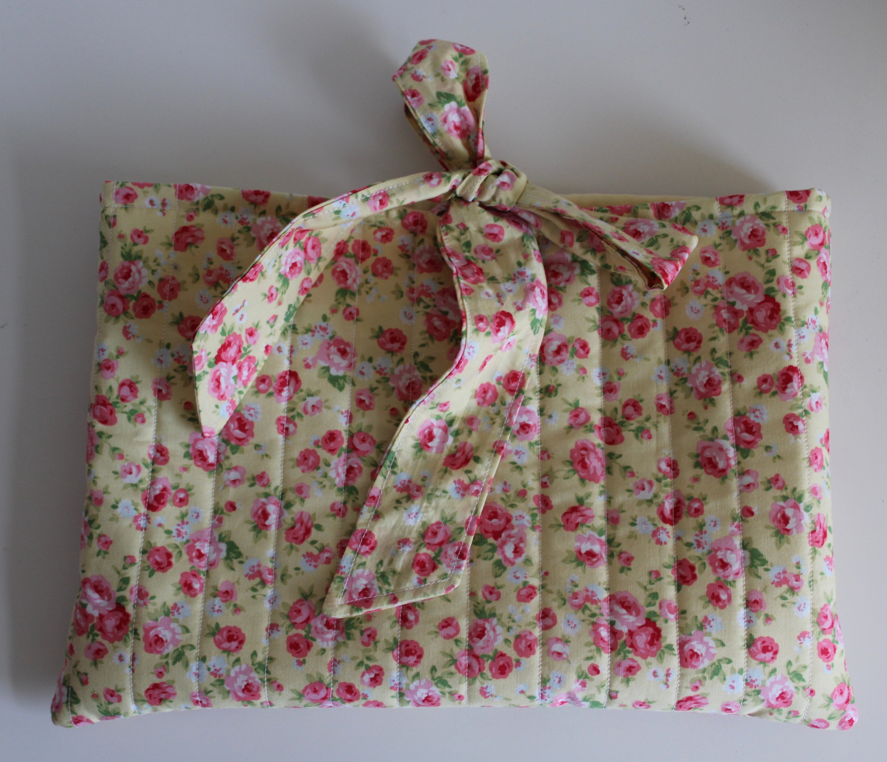 Yellow Floral Large Book Pouch
