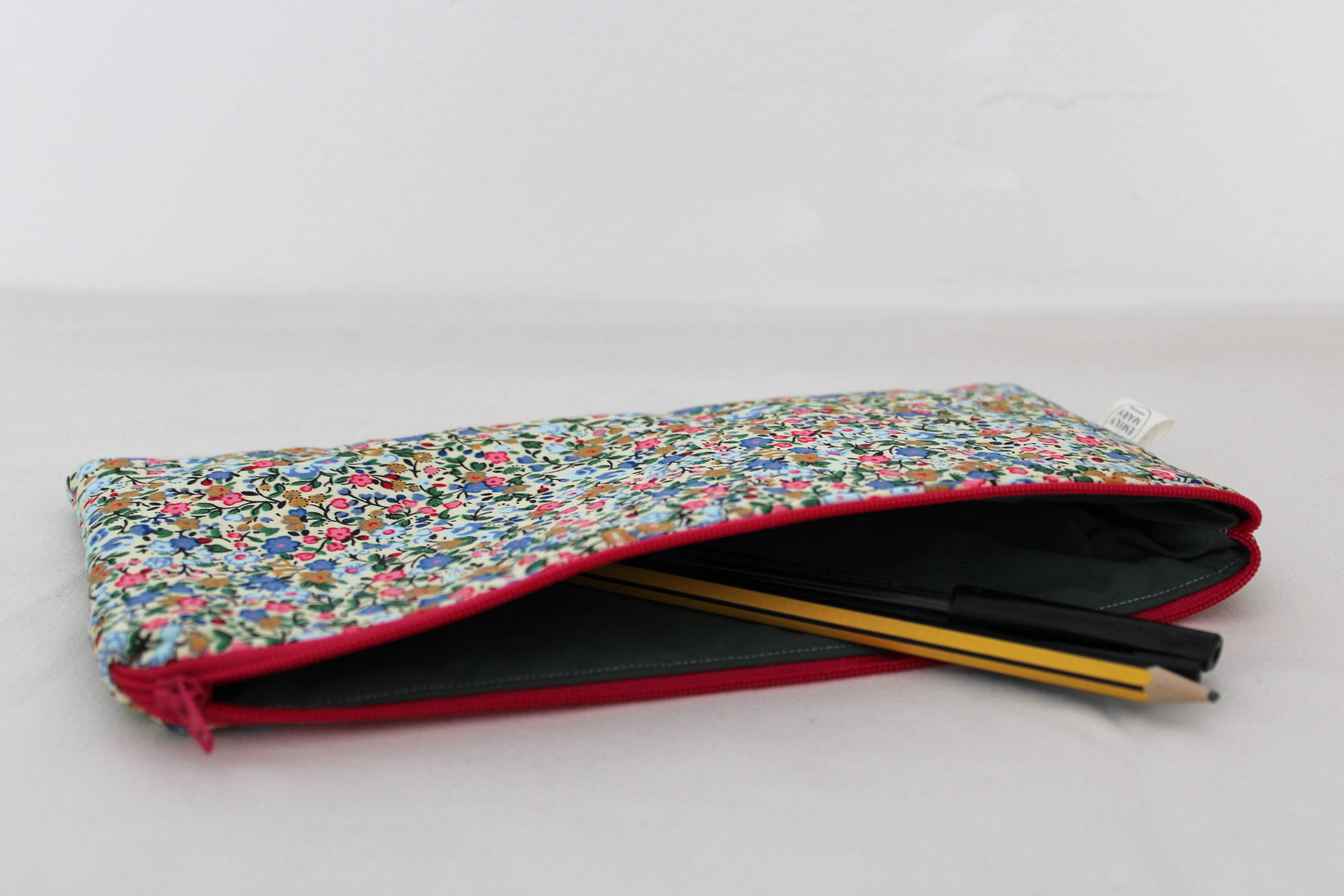 Pink Ditsy Pencil Case