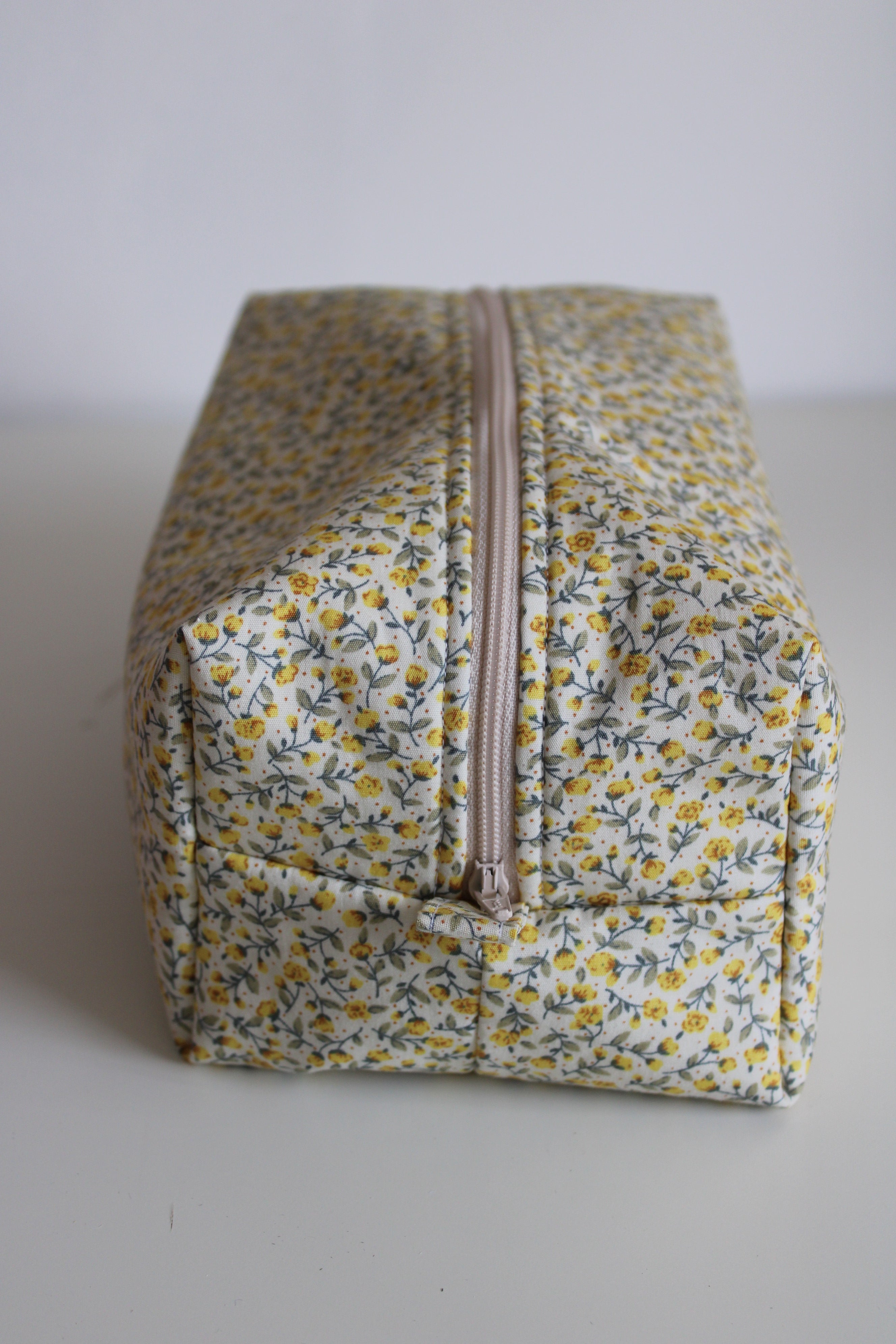 Ditsy Yellow Large Cosmetic Bag