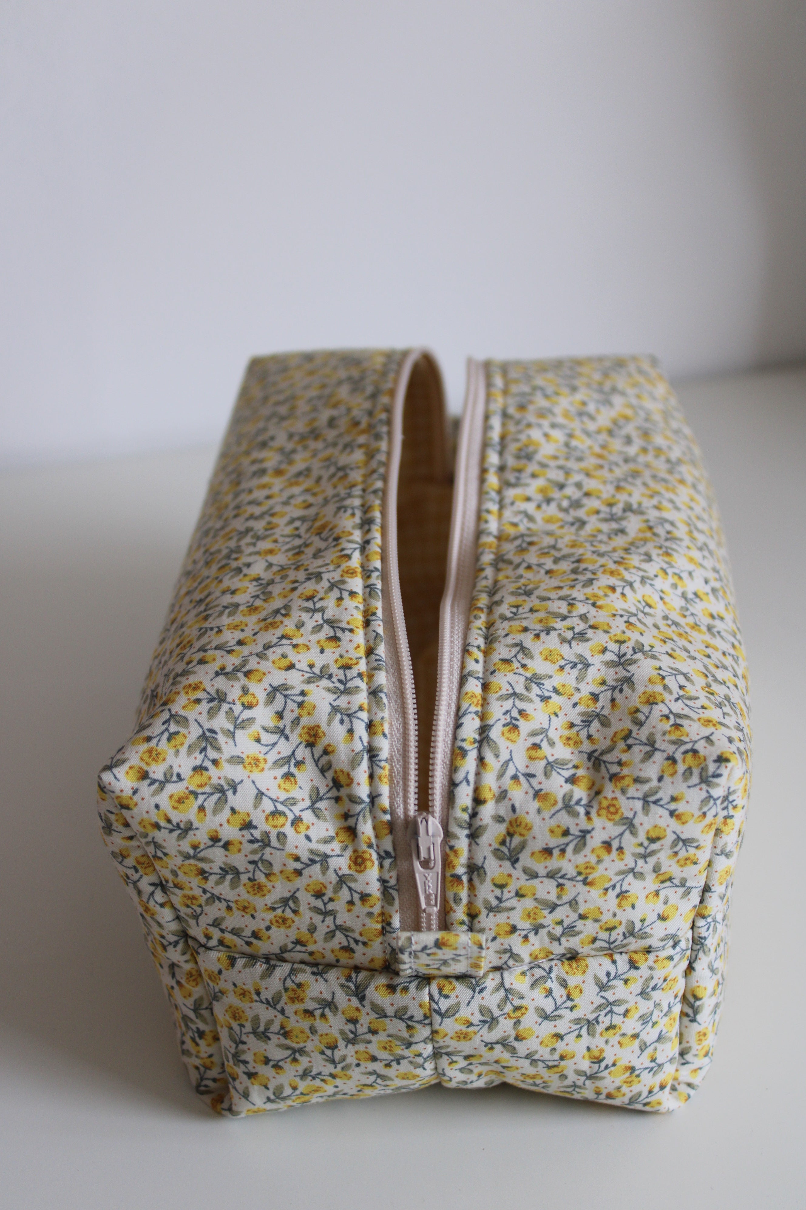 Ditsy Yellow Large Cosmetic Bag