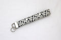 Monochrome Floral Keychain Wristlet