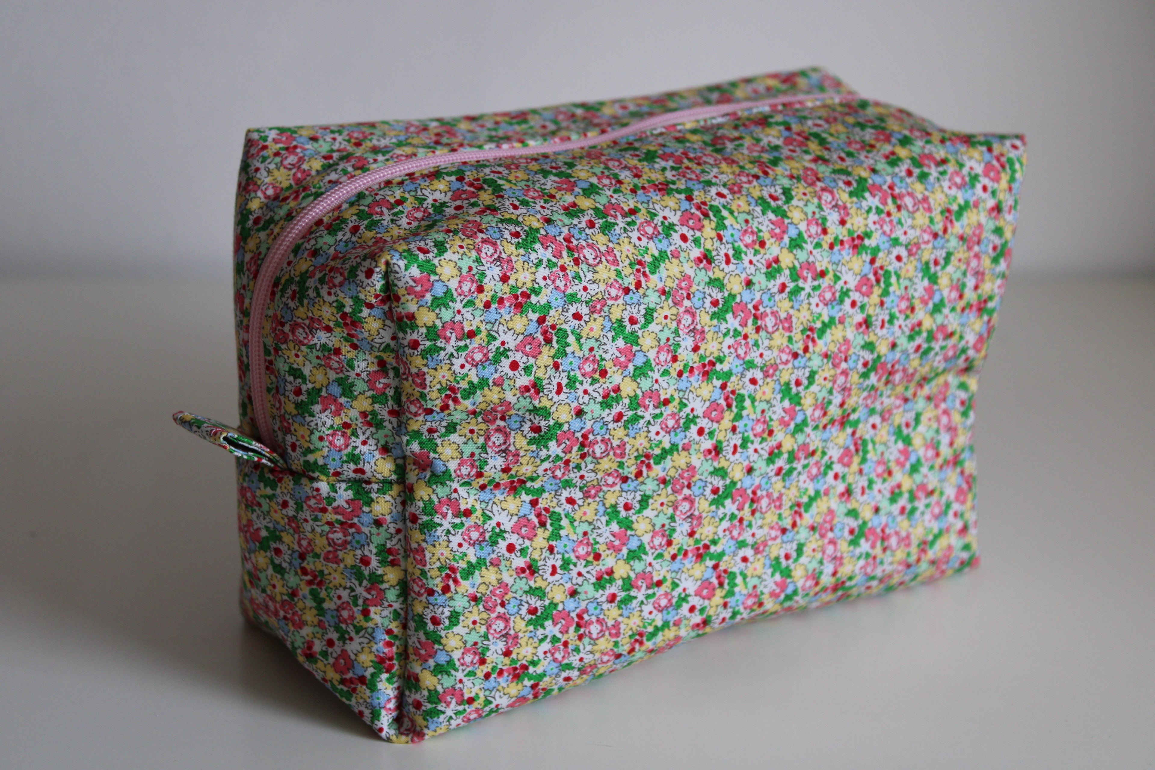 Multi Floral Pink Large Cosmetic Bag