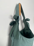 Green Gingham Bow Tote Bag