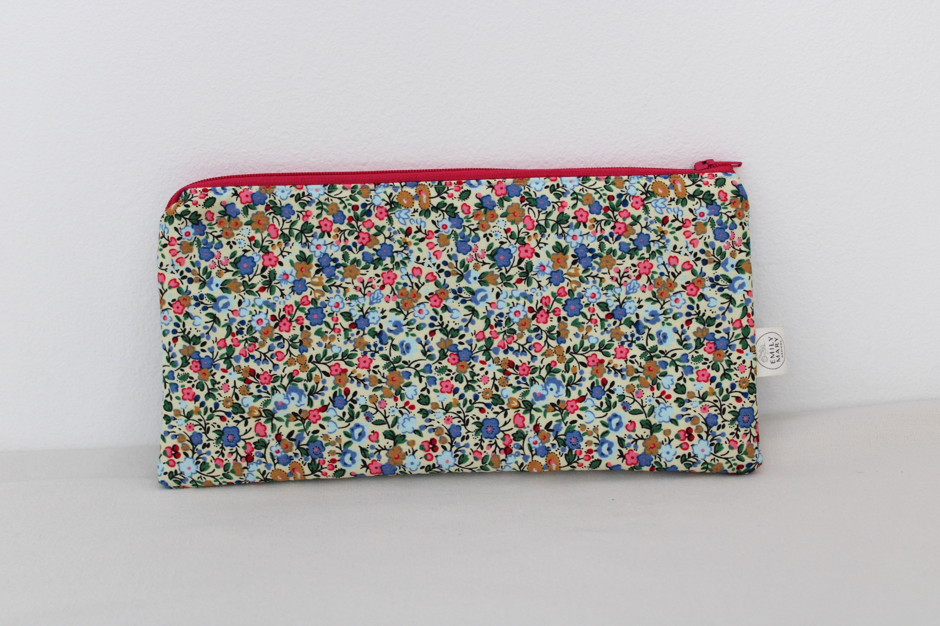Pink Ditsy Pencil Case