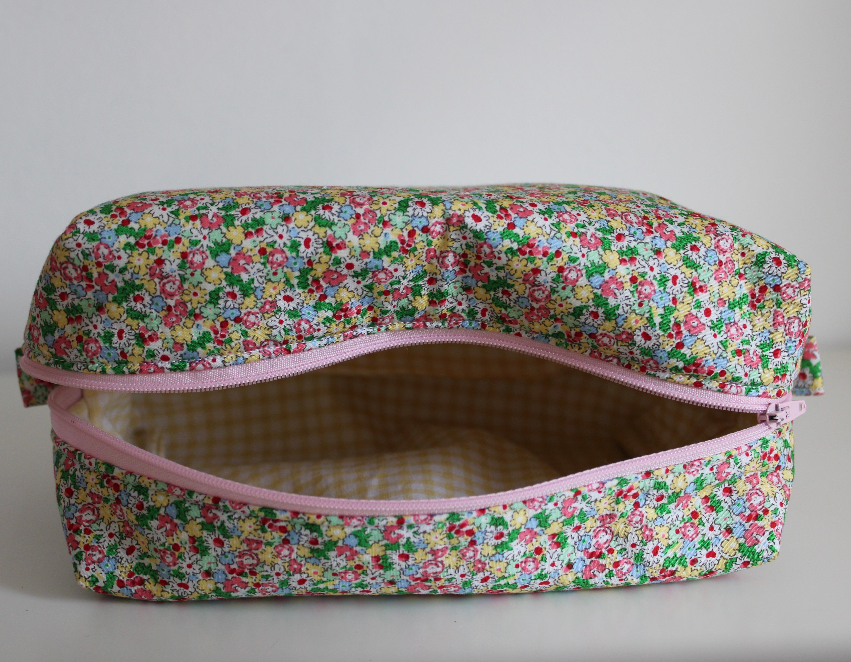 Multi Floral Pink Large Cosmetic Bag