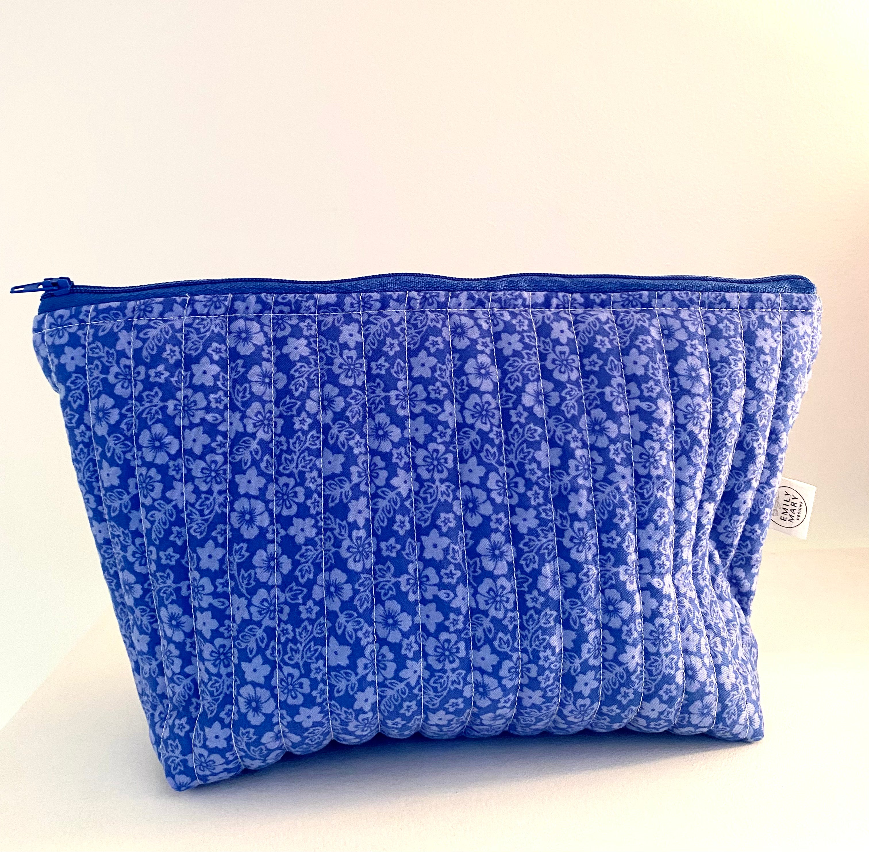 Blue Floral Pouch