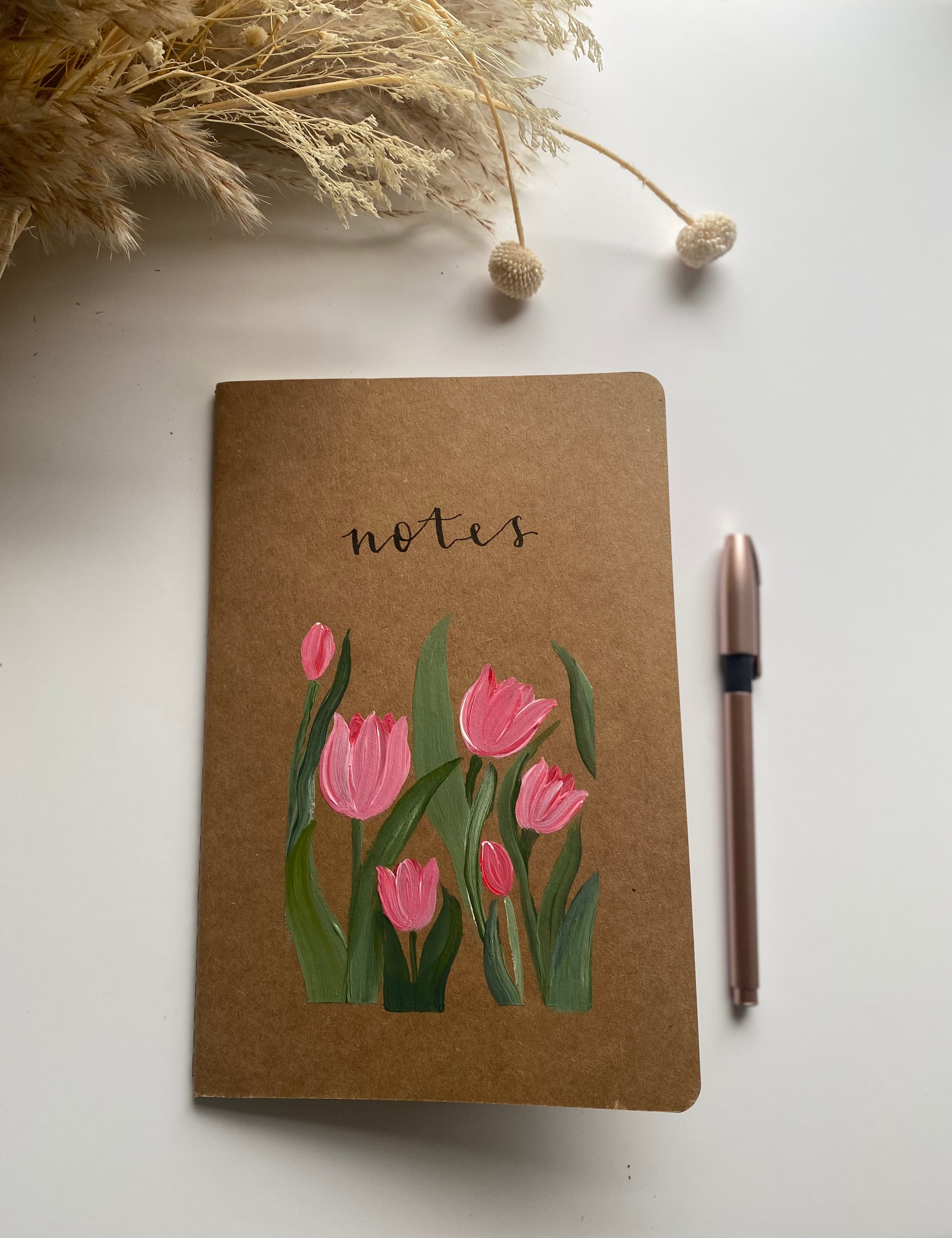 Tulips- Hand Painted Notebook