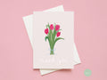 A6 Pink Tulips Thank You Card